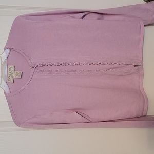 Cardigan Sweater. Medium Lavender.